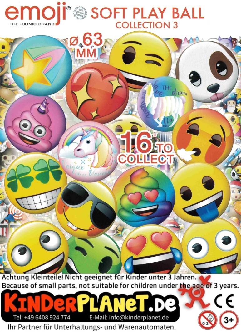 Emoji Softbälle 63mm