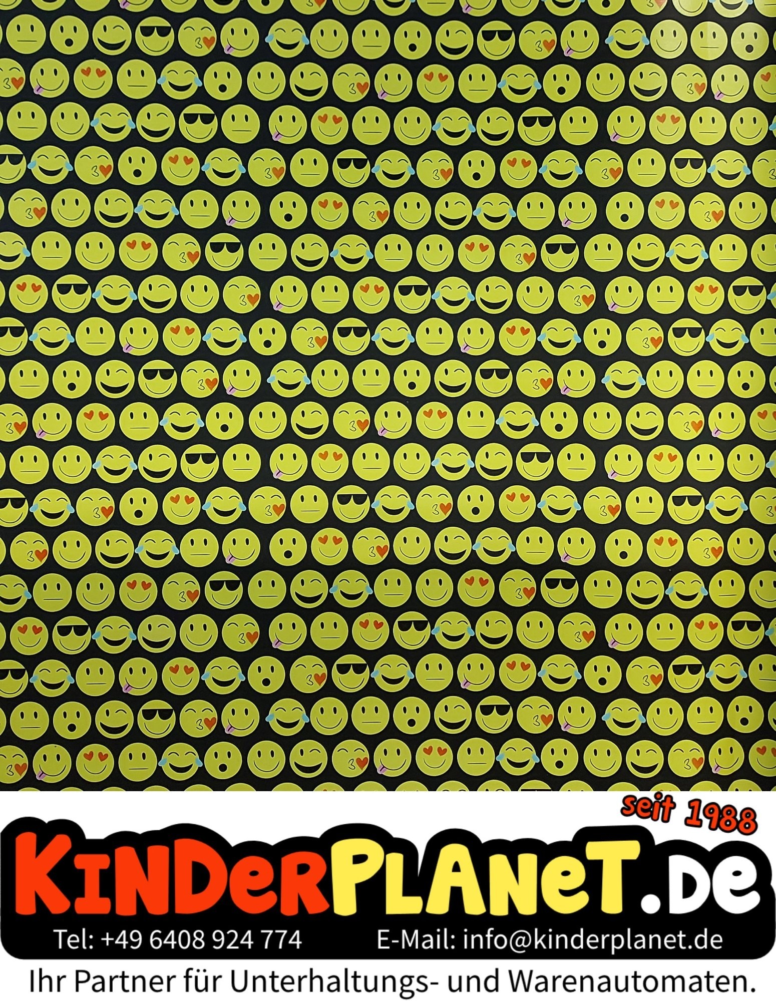 Geschenkpapier Smiley Schwarz