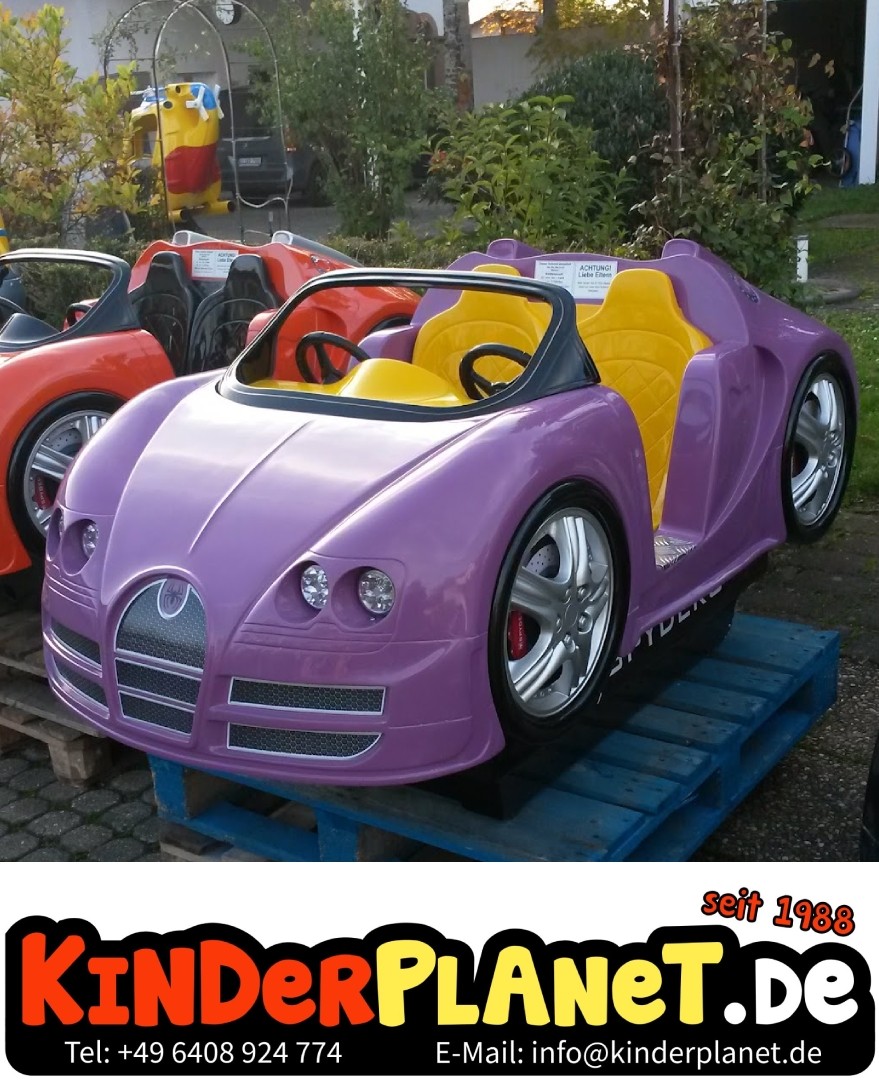 Rennwagen mit LED, Lila-Gelb