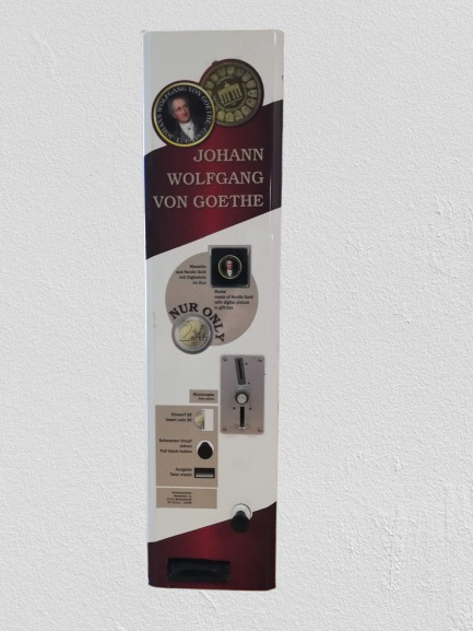Goethe Souvenir-Sammelmünzautomat zur einfachen Wandmontage