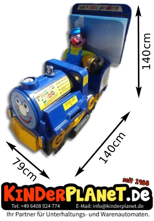 Lokomotive mit Henson-Comic-Figur