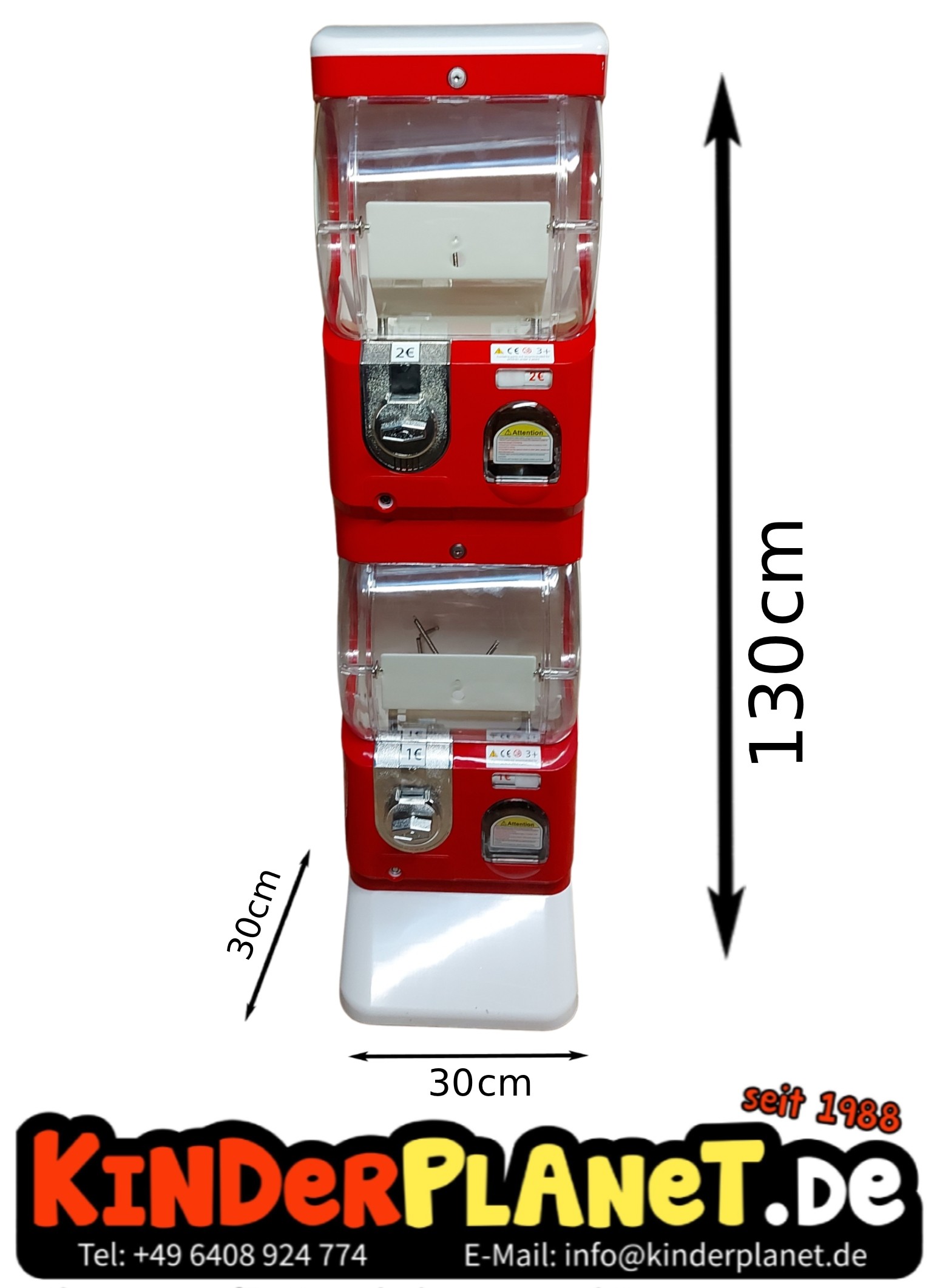 Toysstation 2x1 Schächte in Rot/Weiß