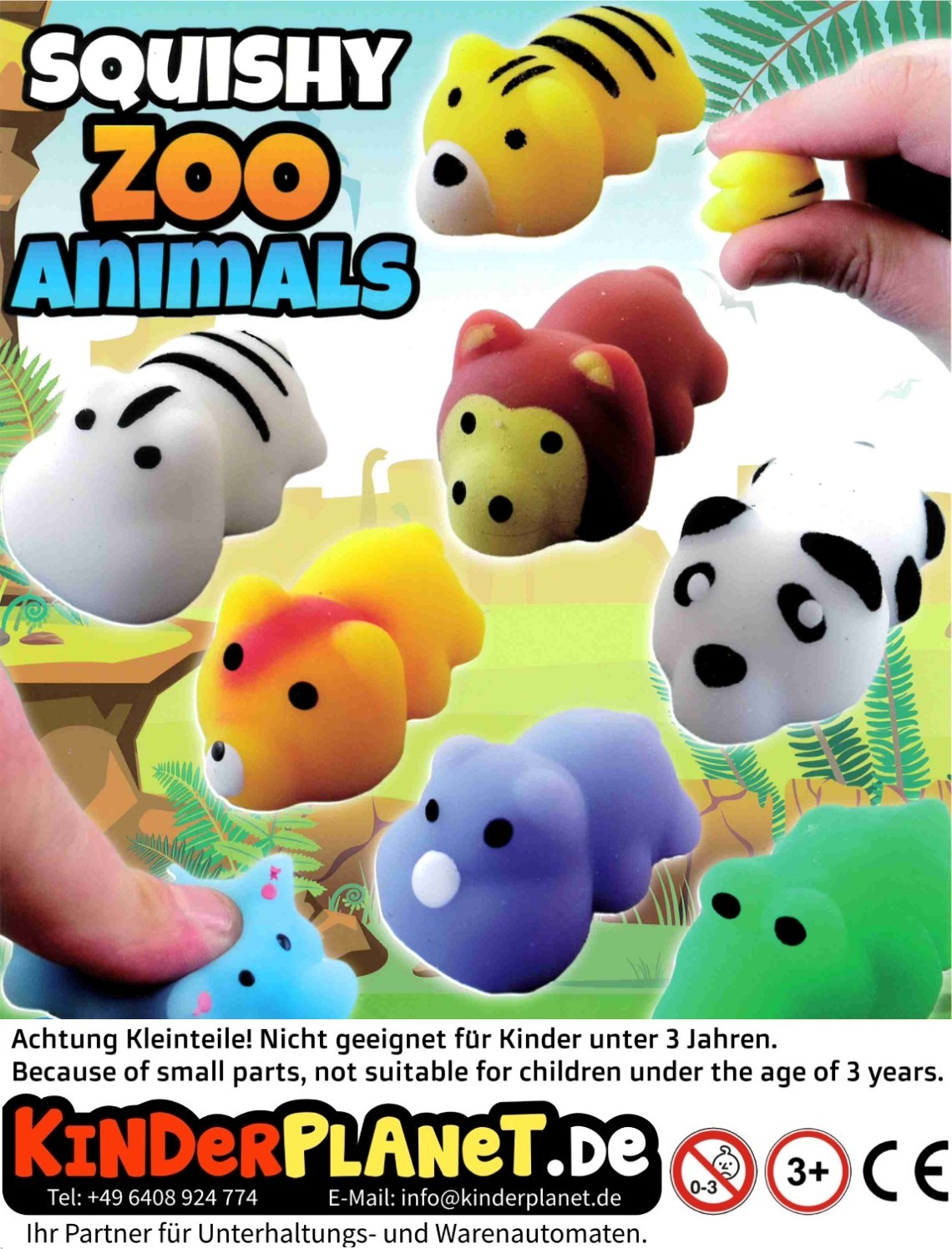 Squishy Zoo Animals -  in 55mm Kapsel