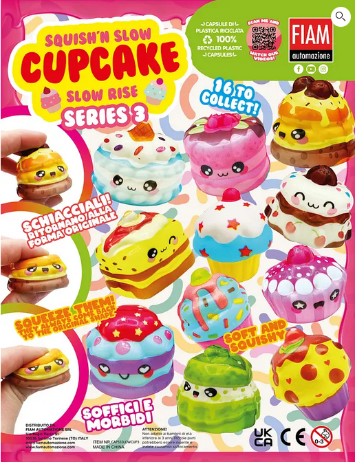 Squish n SlowCupcake Slow Rise Serie 3 in 55mm Kapsel