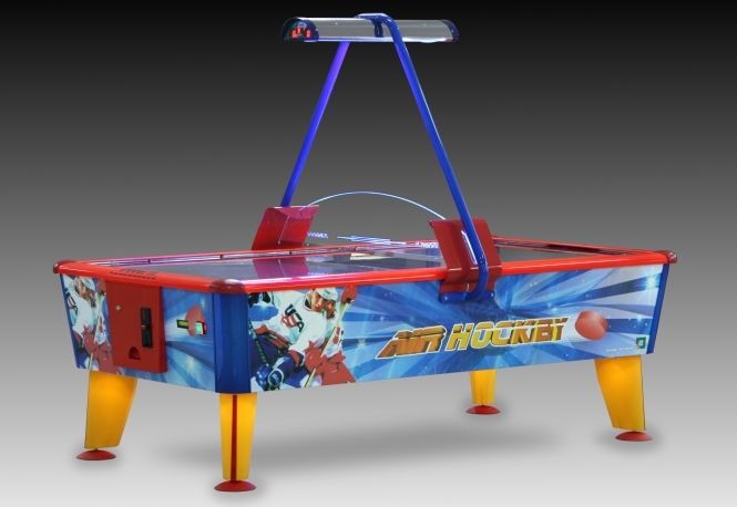 Klassischer Airhockey-Tisch groß Gold