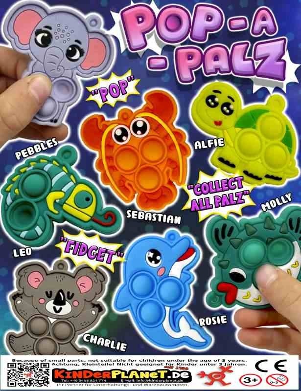 Pop-a-Palz Tierfiguren in 63 mm Kapsel