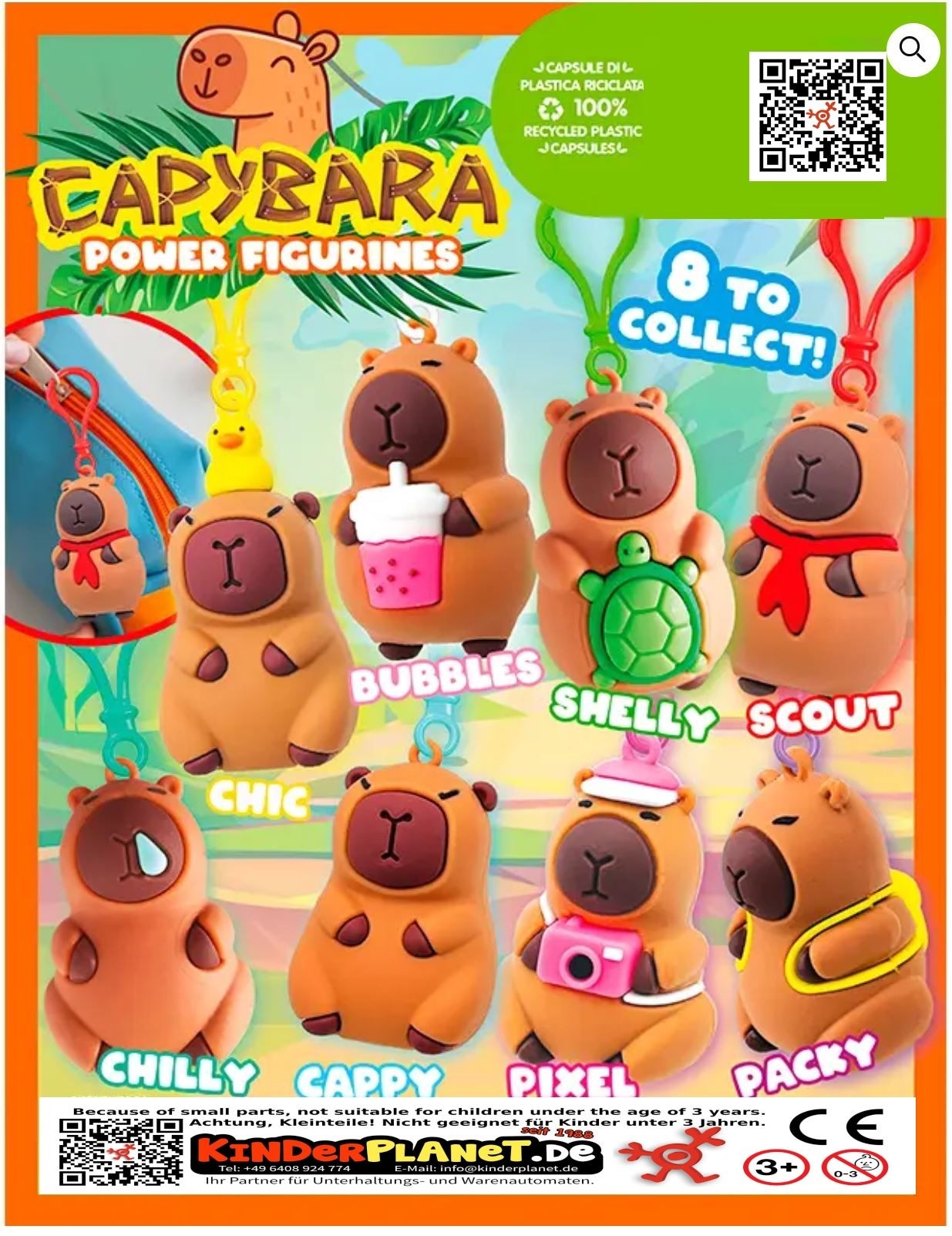 Capybara Meerschweinchen Power Figuren in 65 mm Kapsel