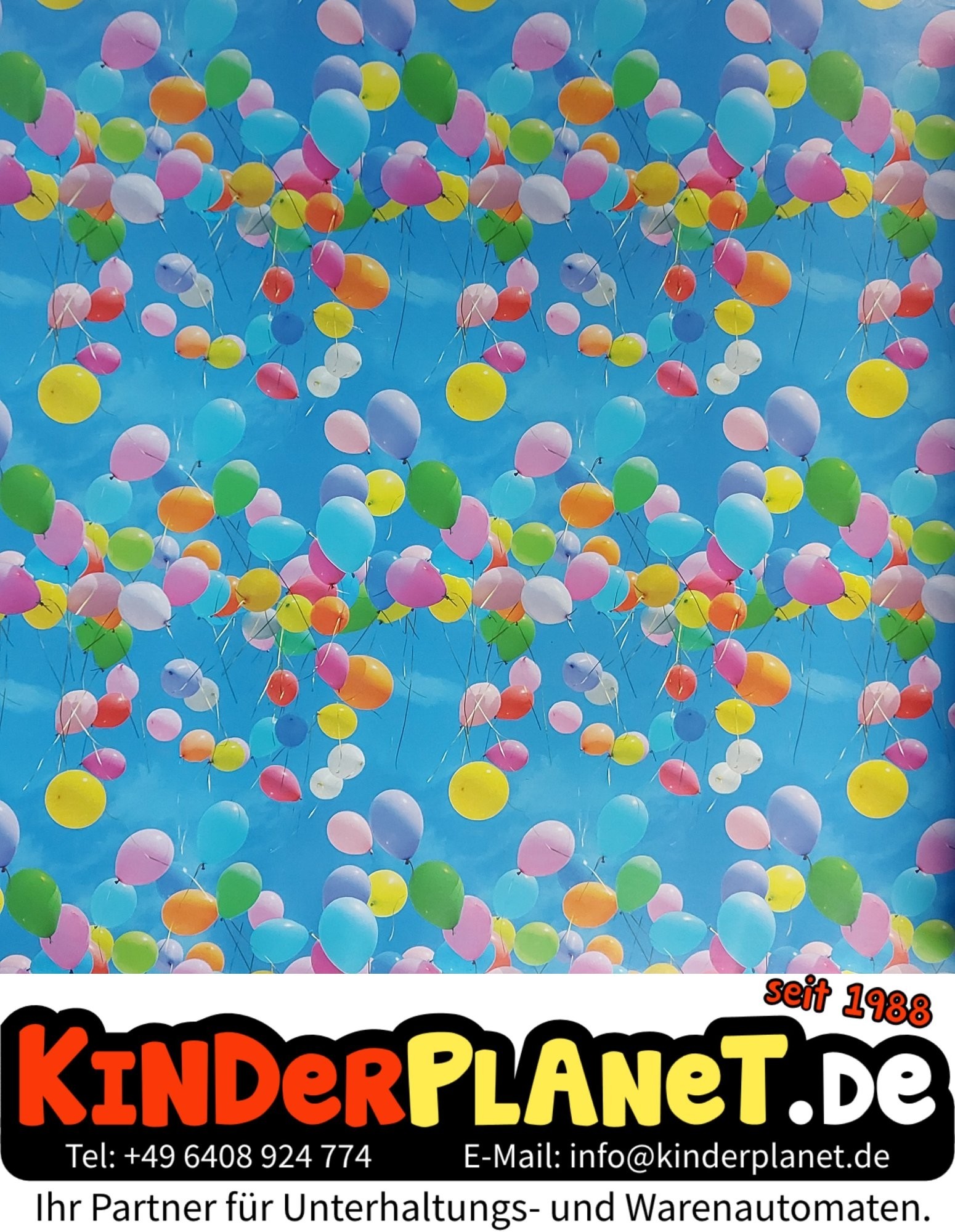 Geschenkpapier Luftballons Blau