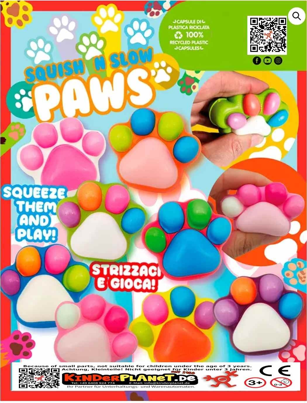 Squish N Slow Paws / Pfötchen in 65mm Kapsel