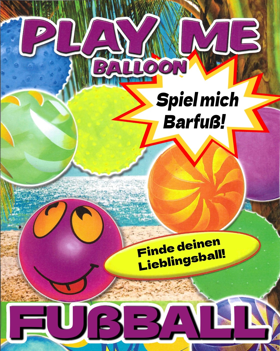 Leichte Bälle ca 25cm Durchmesser in 90mm Kapsel