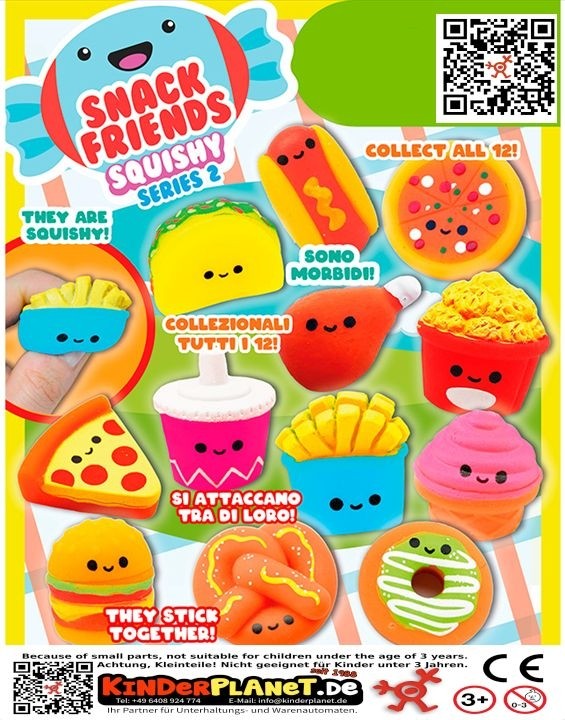 Snack Friends Squishy Series 2 in 55mm Kapsel