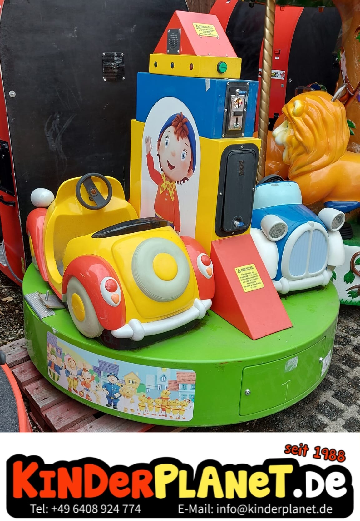 Noddy Karussell mit 2 Autos + Sitzplätzen - Vorführgerät 