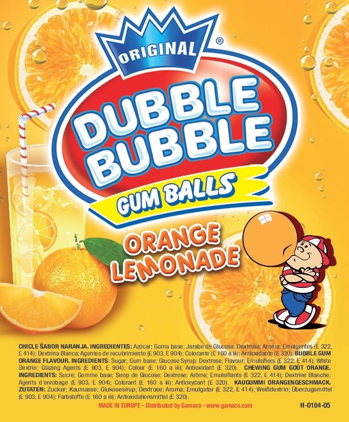 DUBBLE BUBBLE ORANGE LEMONADE 27mm Karton