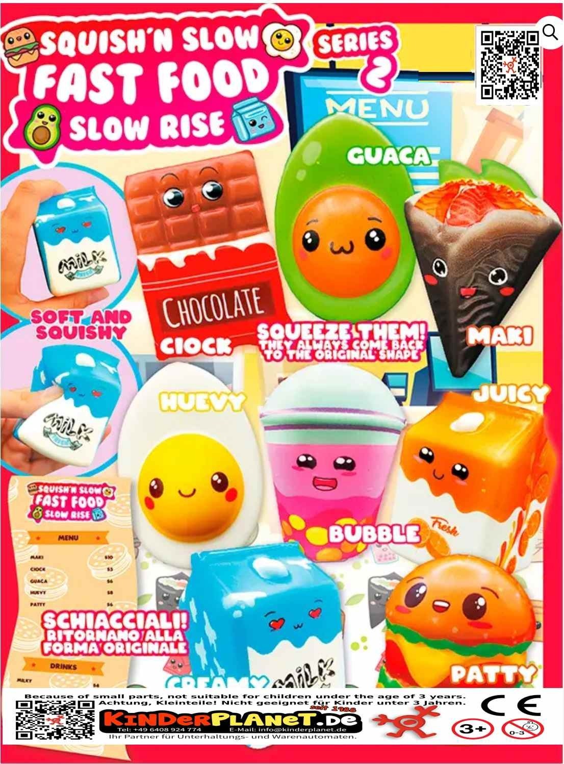 Squish`n Slow Fast Food in 90mm Kapsel