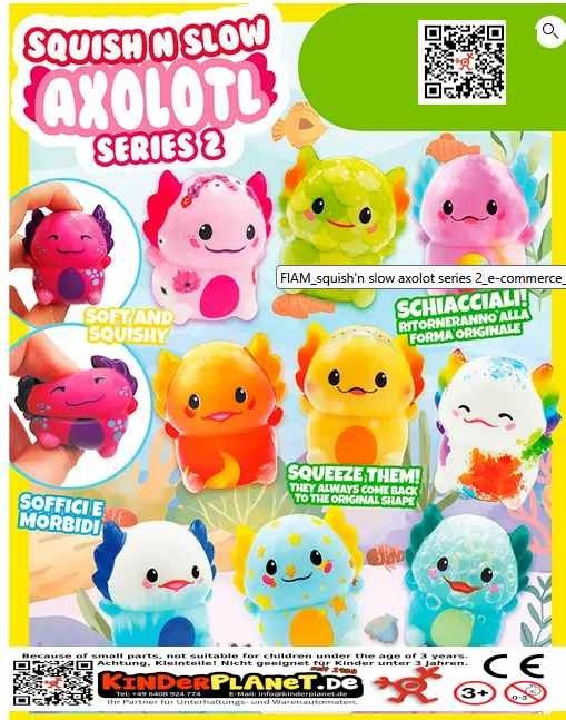 Squishy n slow Axolotl Serie 2 in 65mm Kapsel
