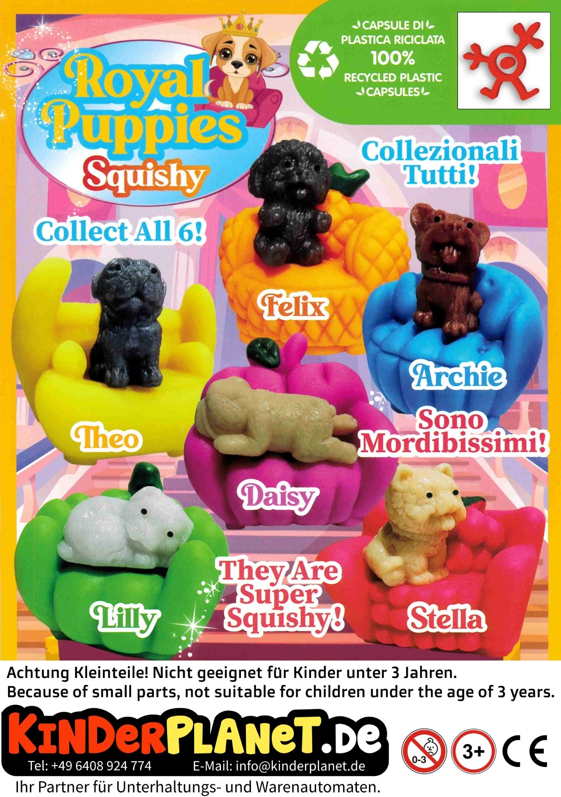 Squishy Royal Puppies in 65mm Kapsel