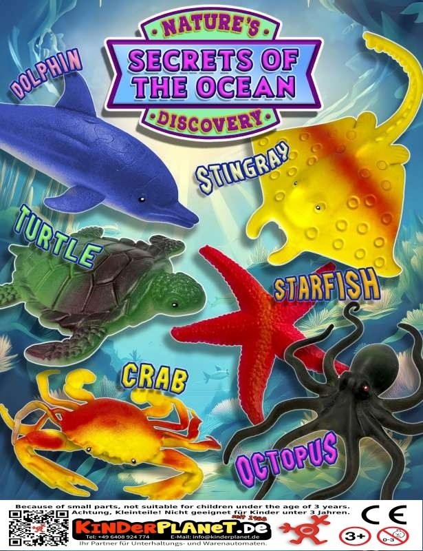 Meerestiere "Secrets of the ocean" in 55 mm Kapsel