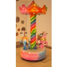 Karussell 2 x Pony in Pastellfarben mit LED