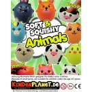 Soft & Squishy Animals Schlüsselanhänger -  in 65mm Kapsel