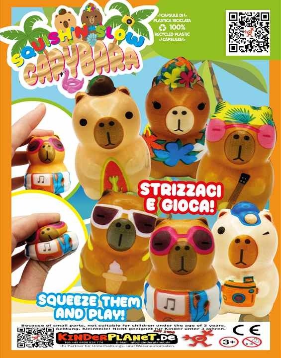 Squishn Slow Capybara Figuren in 65 mm Kapsel