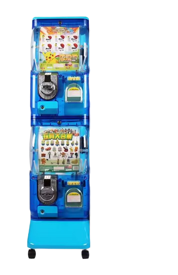 Toysstation 2x1 Schächte in Blau transparent