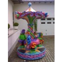Large 3-seater carousel with moving figures